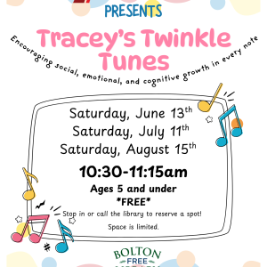 Tracey's Twinkle Tunes at Bolton Free Library